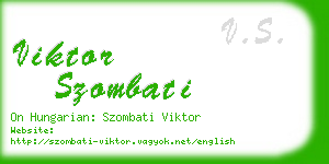 viktor szombati business card